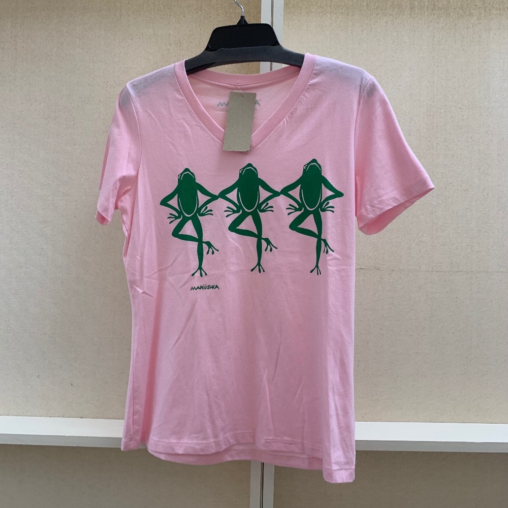 Puddle dance ladies relaxed v neck tee